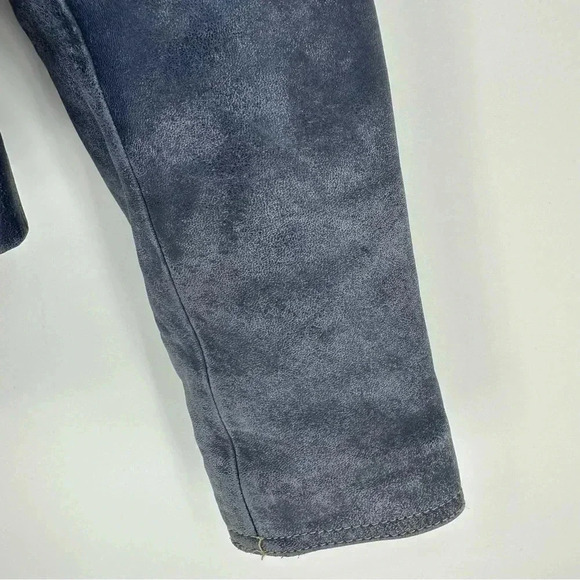 Vintage Wilson’s Leather Blue leather moto jacket with gold closures - Picture 12 of 12